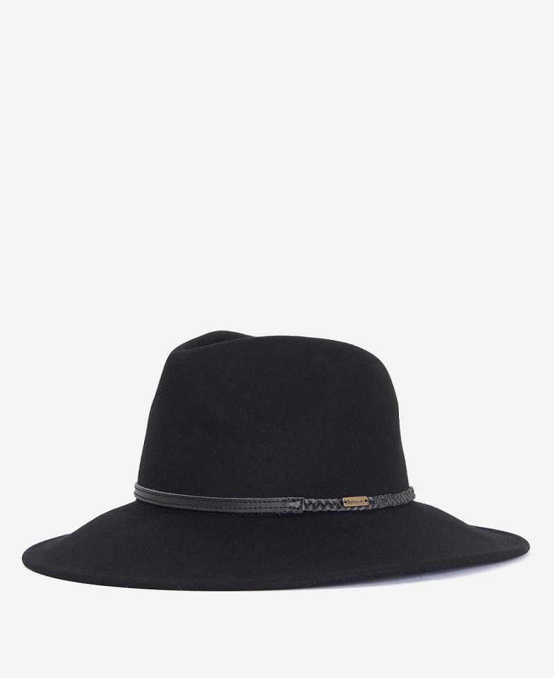 Chapeau Barbour Tack Fedora Femme Noir | France_BAR28819