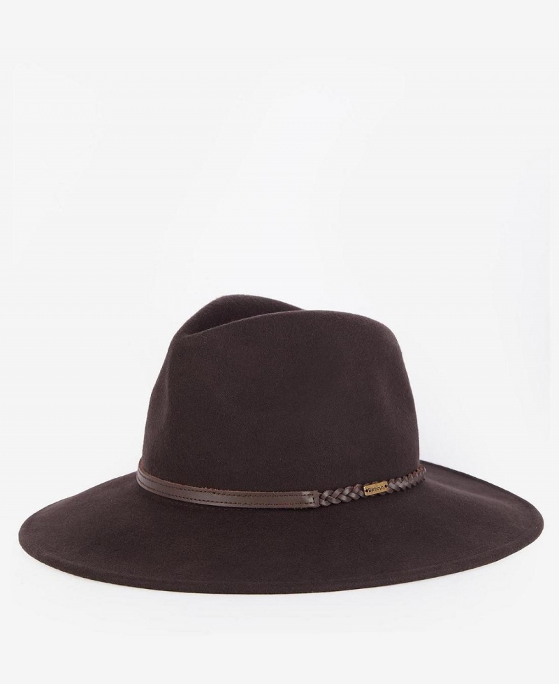 Chapeau Barbour Tack Fedora Femme Noir | France_BAR87386