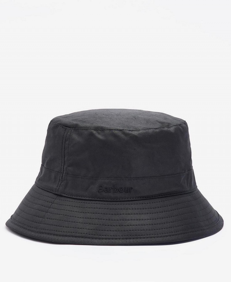 Chapeau Barbour Wax Sports Homme Noir | France_BAR76886