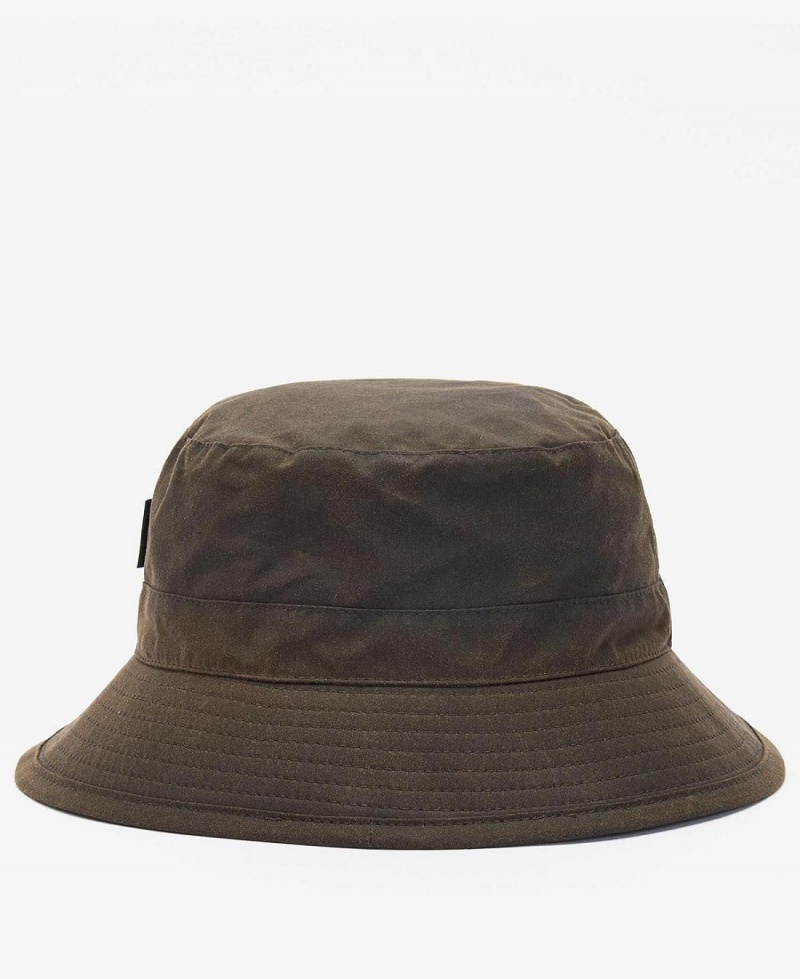 Chapeau Barbour Wax Sports Homme Vert Olive | France_BAR78777