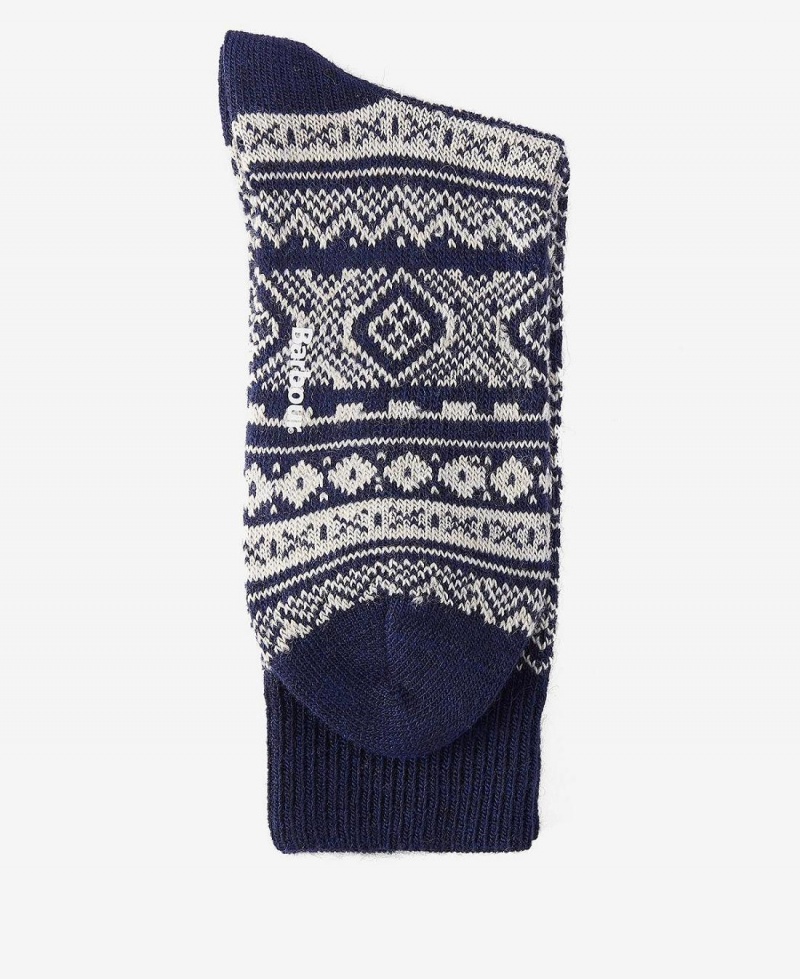 Chaussette Barbour Fair Isle Homme Bleu | France_BAR82127