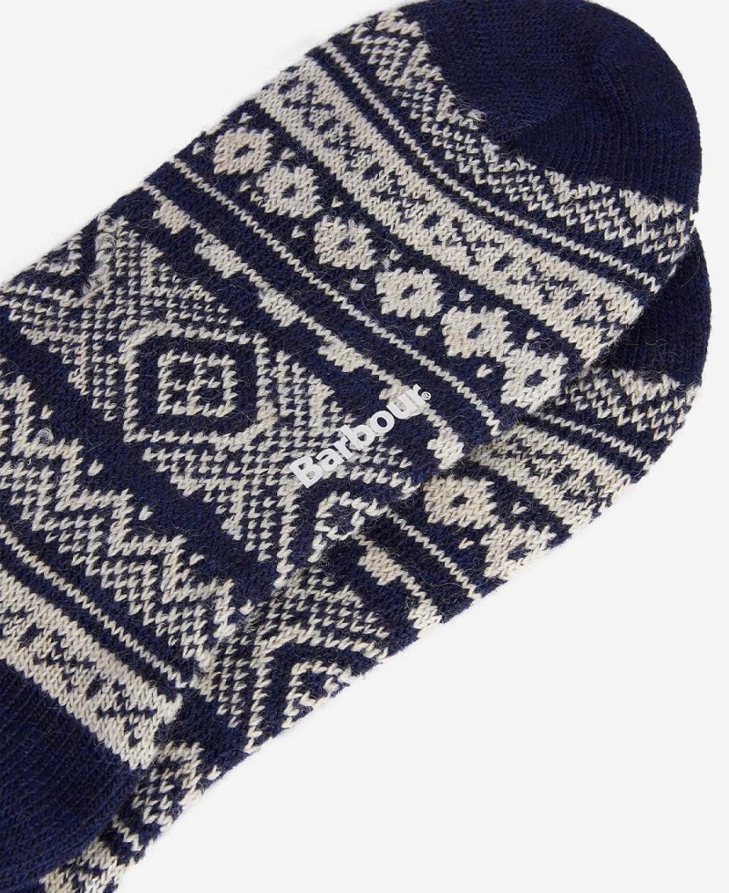 Chaussette Barbour Fair Isle Homme Bleu | France_BAR82127