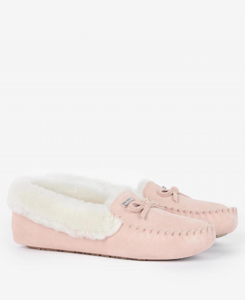 Chausson Barbour Maggie Moccasin Femme Rose | France_BAR51197