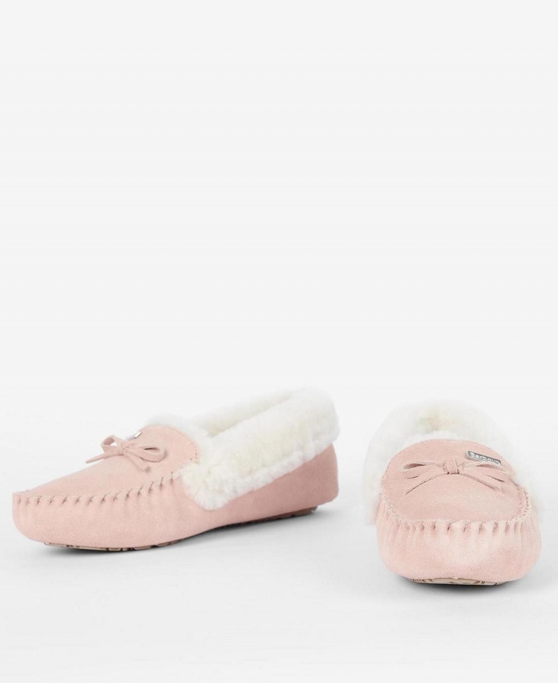 Chausson Barbour Maggie Moccasin Femme Rose | France_BAR51197