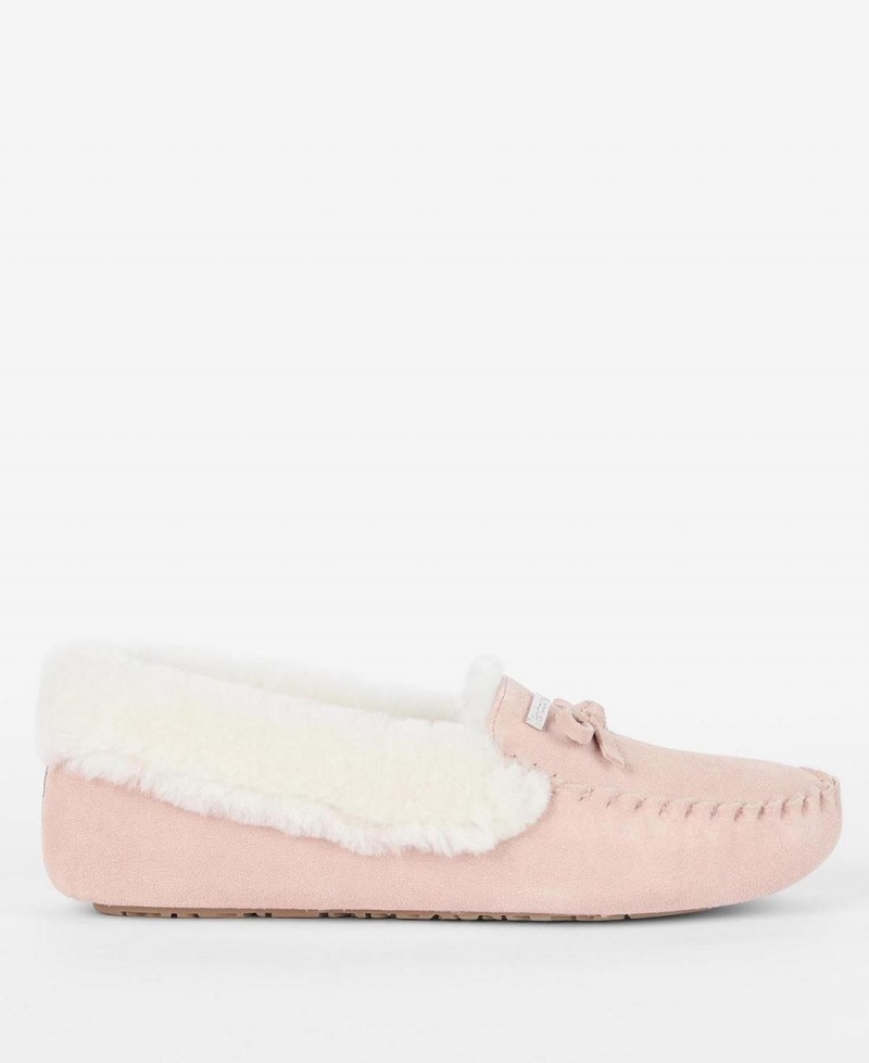 Chausson Barbour Maggie Moccasin Femme Rose | France_BAR51197