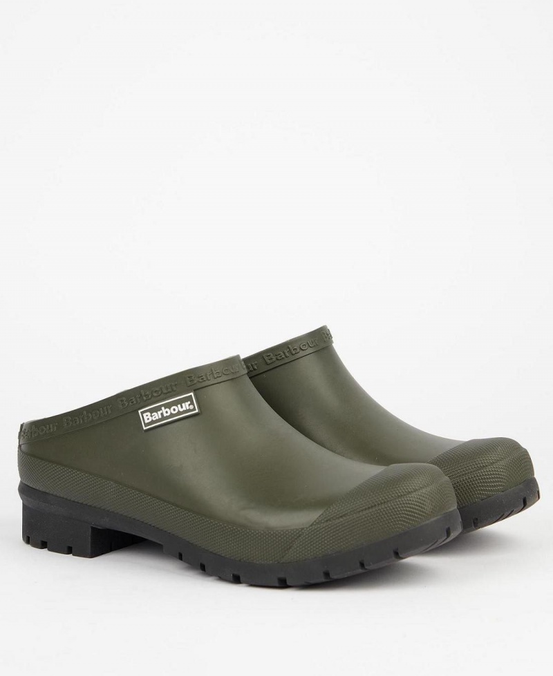 Chausson Barbour Quinn Clogs Femme Vert Olive | France_BAR28721