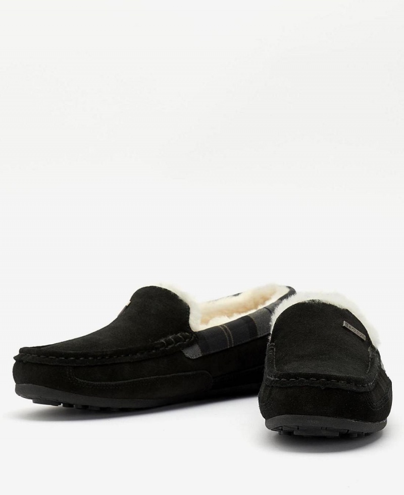 Chaussure Barbour Martin Slippers Homme Noir | France_BAR62456