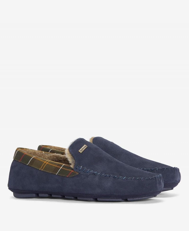 Chaussure Barbour Monty Slippers Homme Bleu Marine | France_BAR21352