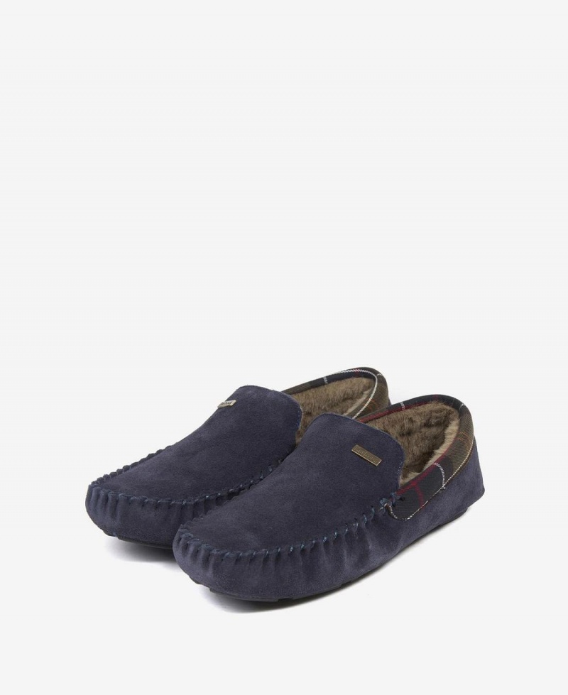 Chaussure Barbour Monty Slippers Homme Bleu Marine | France_BAR21352