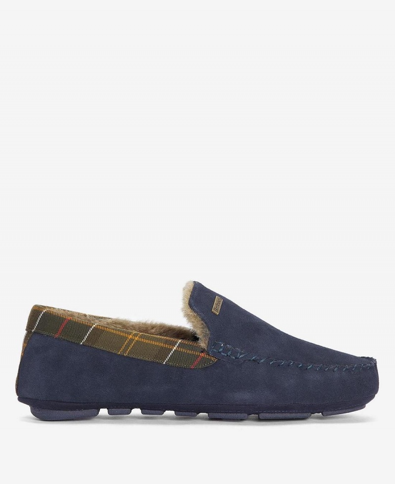 Chaussure Barbour Monty Slippers Homme Bleu Marine | France_BAR21352