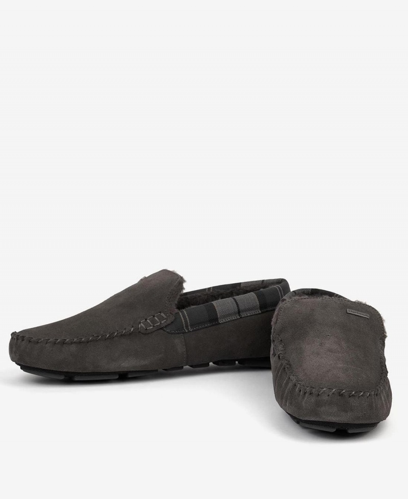 Chaussure Barbour Monty Slippers Homme Grise | France_BAR82809