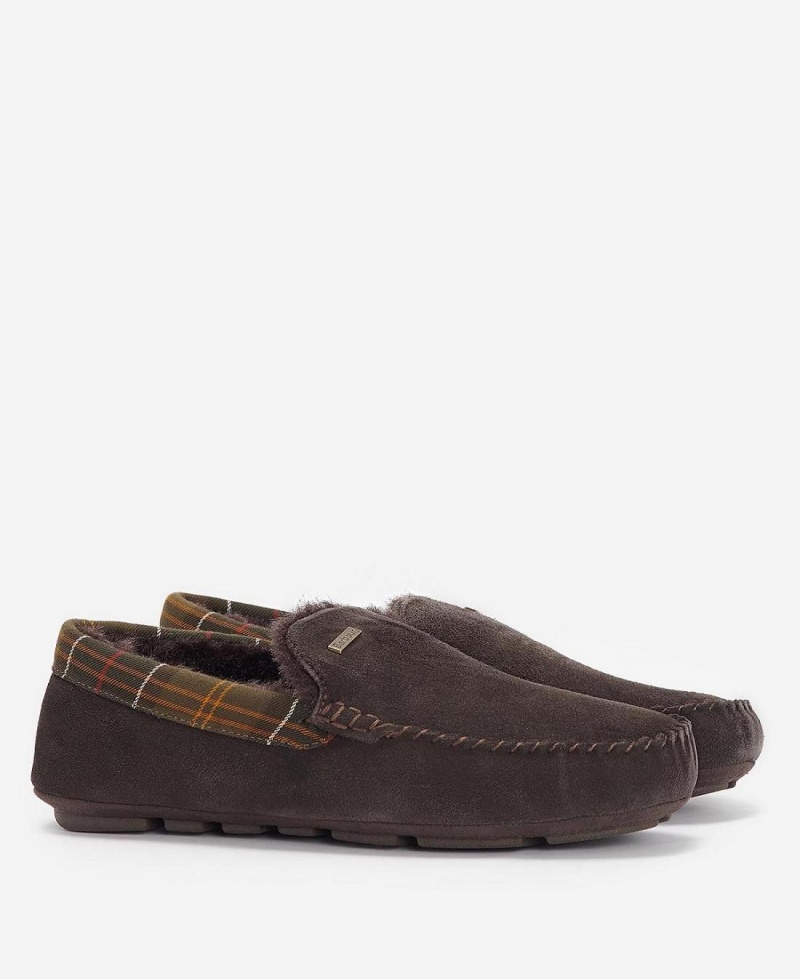 Chaussure Barbour Monty Slippers Homme Marron | France_BAR89934