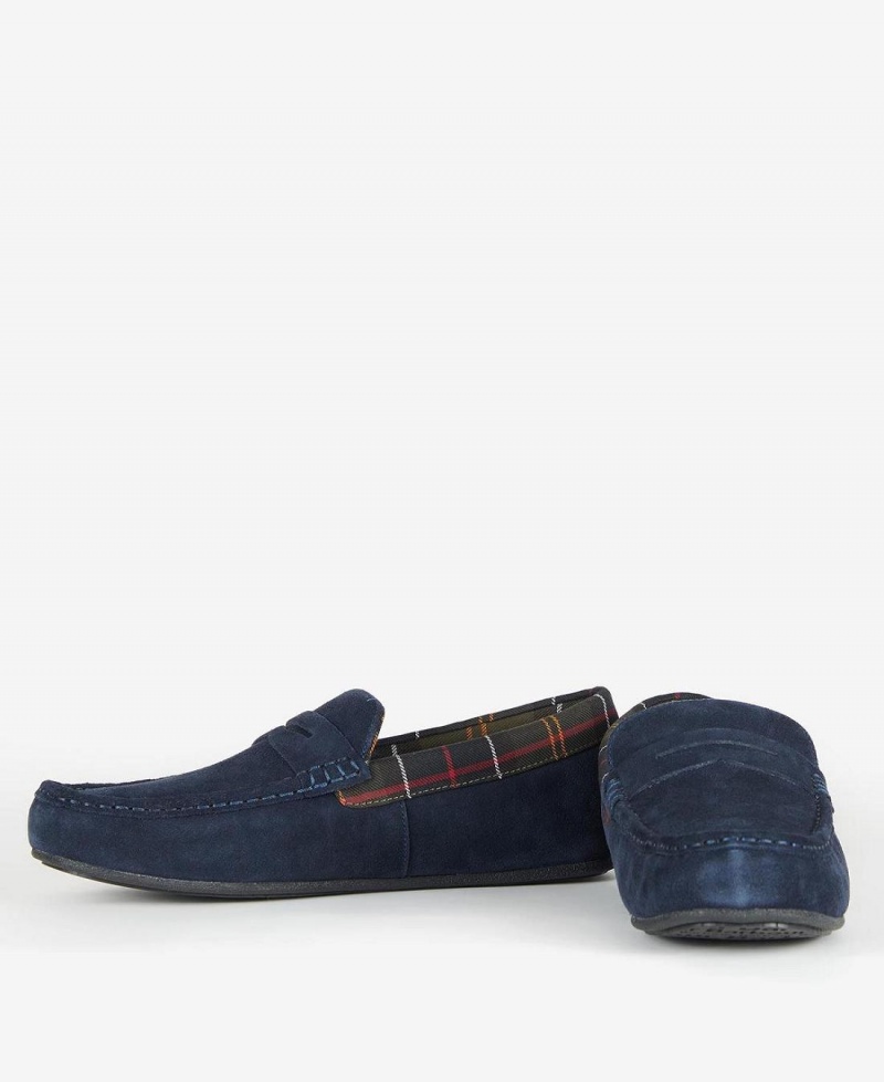 Chaussure Barbour Porterfield Slippers Homme Bleu Marine | France_BAR63218