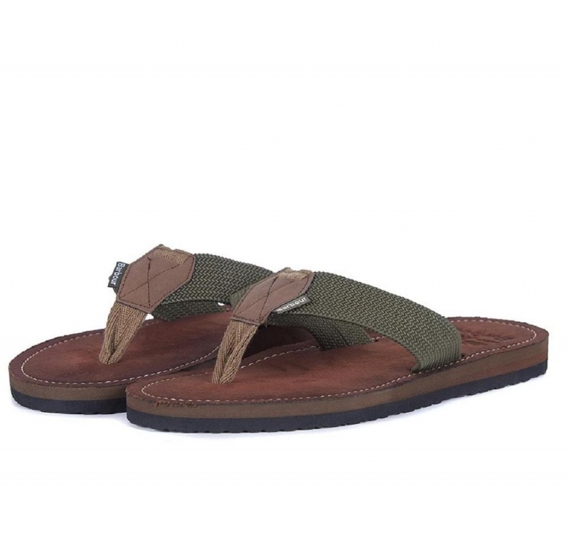 Chaussure Barbour Toeman Beach Sandal Homme Vert Olive | France_BAR67363