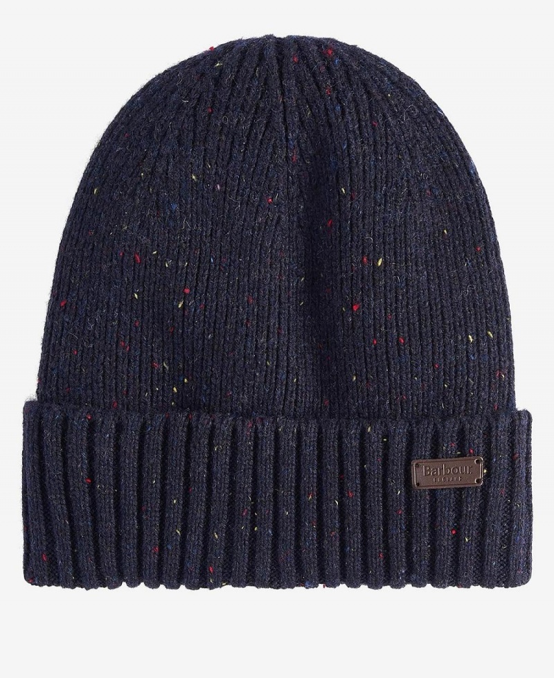 Echarpes Barbour Carlton Fleck Beanie & Gift Set Homme Bleu Marine | France_BAR48084