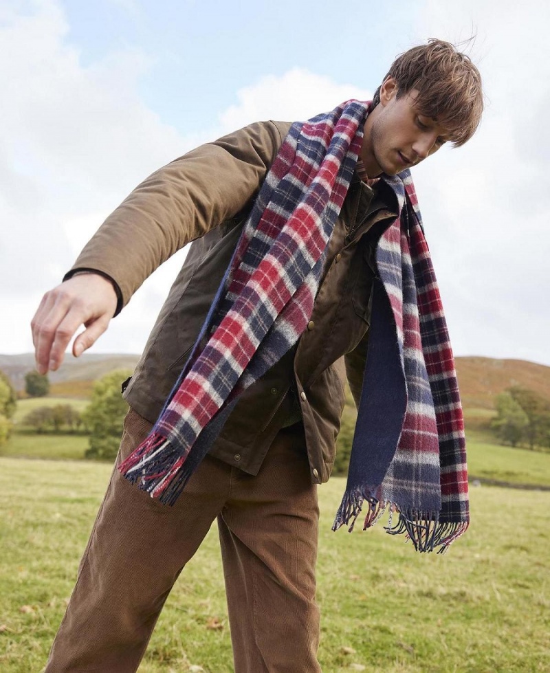 Echarpes Barbour Galston Tartan Homme Rouge | France_BAR21620