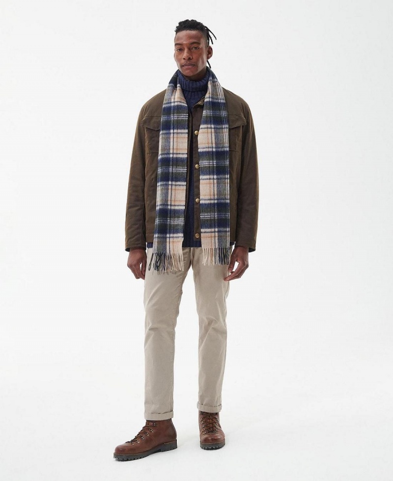 Echarpes Barbour New Check Tartan Homme Beige | France_BAR30587