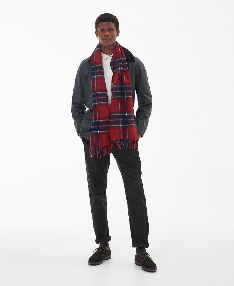 Echarpes Barbour Tartan Homme Rouge | France_BAR81575