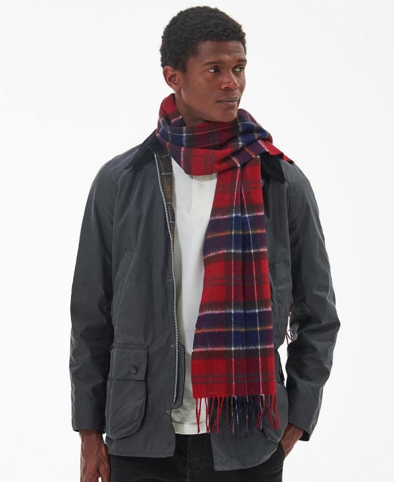 Echarpes Barbour Tartan Homme Rouge | France_BAR81575