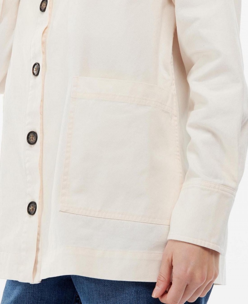 Hauts Barbour Barbour Lyndale Overshirt Femme Blanche | France_BAR57663