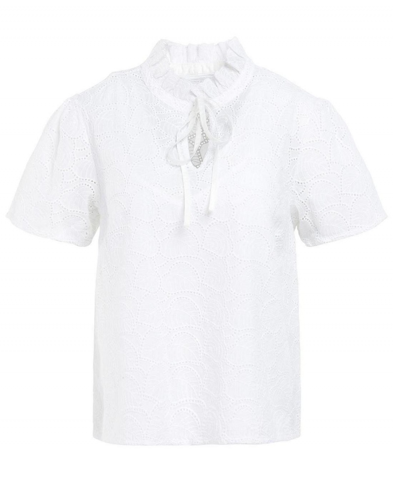 Hauts Barbour Barbour Palmetto Top Femme Blanche | France_BAR41563