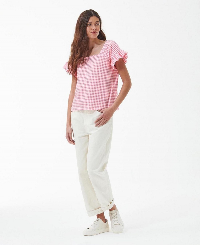 Hauts Barbour Barbour Pansy Top Femme Rose | France_BAR73180