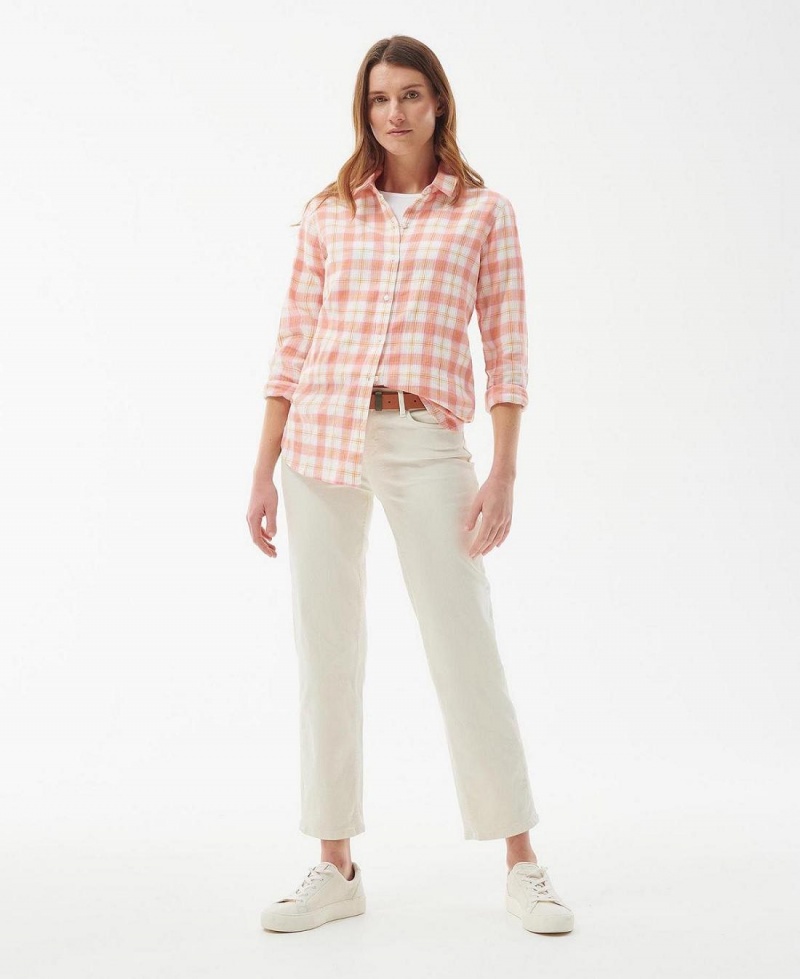 Hauts Barbour Barbour Shoreline Shirt Femme Rose | France_BAR10342