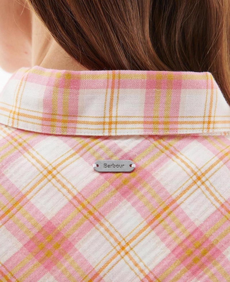 Hauts Barbour Barbour Shoreline Shirt Femme Rose | France_BAR10342