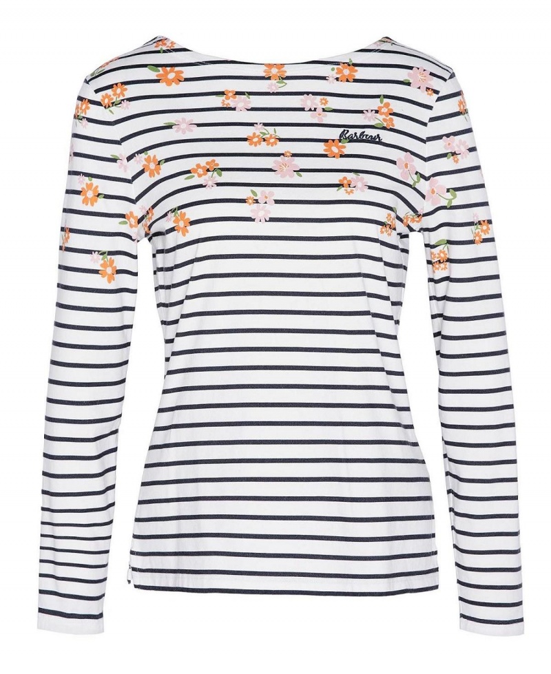 Hauts Barbour Bradley Print T-Shirt Femme Stripes | France_BAR96465