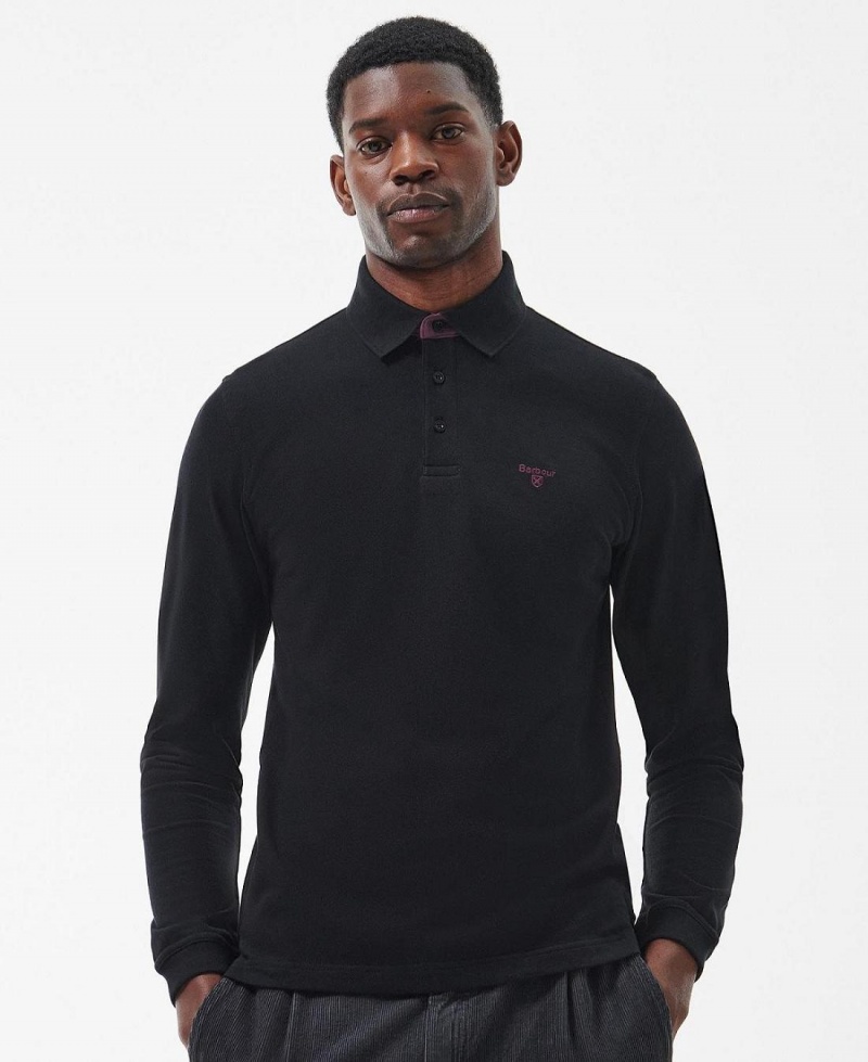 Hauts Barbour Conforth Polo Shirt Homme Noir | France_BAR91408