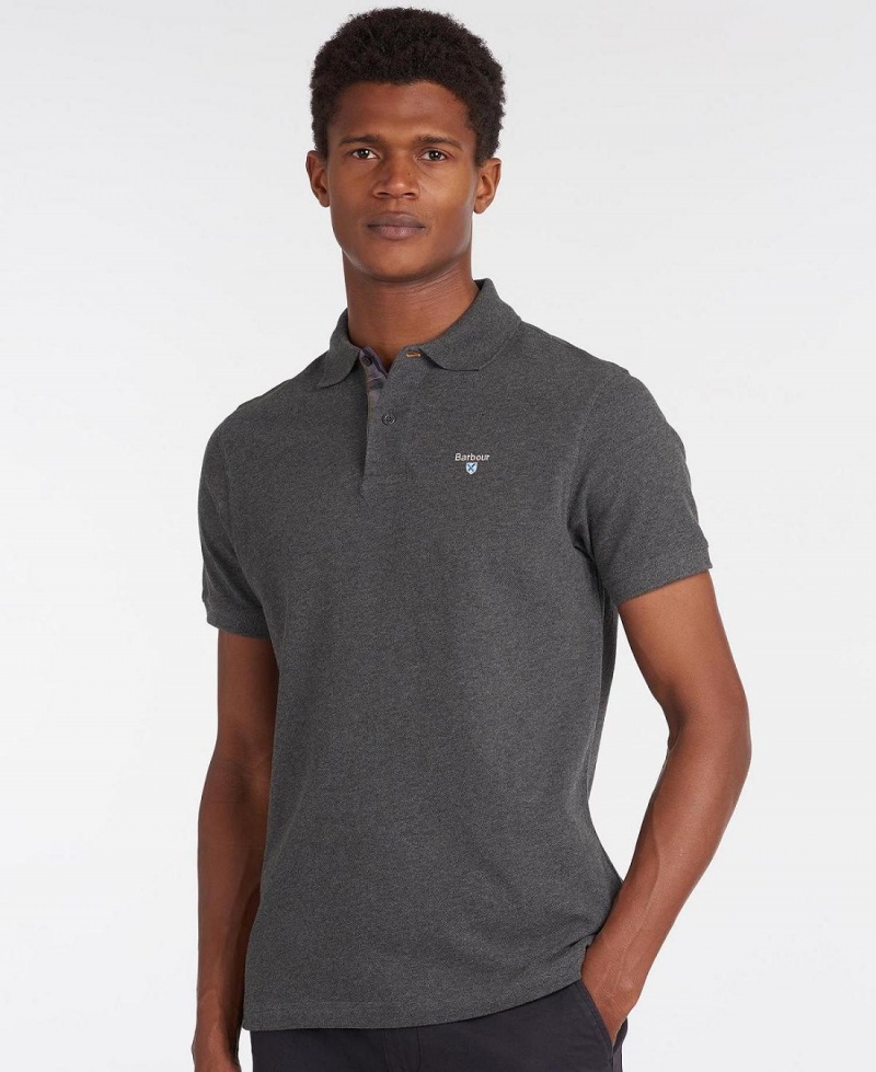 Hauts Barbour Coton Polo Shirt Homme Grise | France_BAR70465