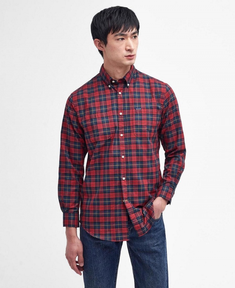 Hauts Barbour Dragon Tartan Shirt Homme Rouge | France_BAR13463