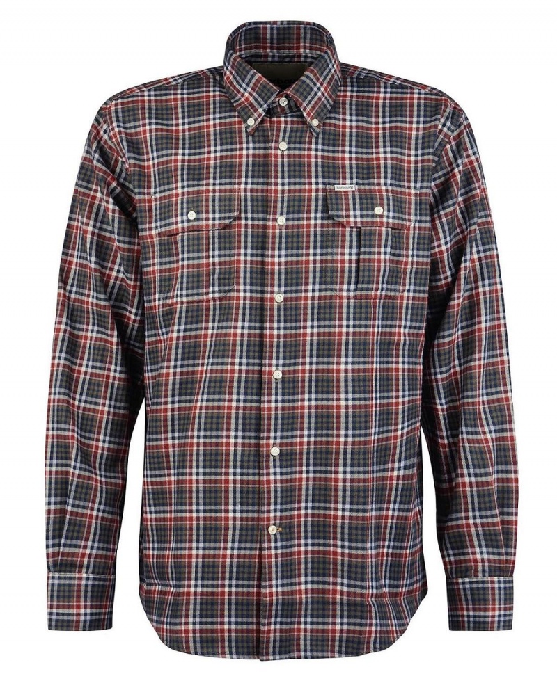 Hauts Barbour Eastwood Thermo Weave Shirt Homme Rouge | France_BAR27770