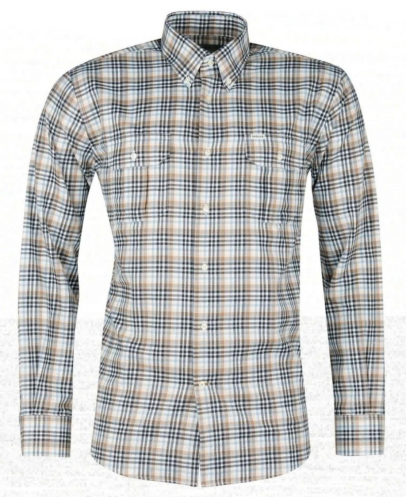 Hauts Barbour Eastwood Thermo Weave Shirt Homme Blanche | France_BAR47438