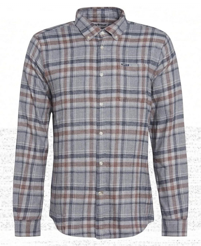 Hauts Barbour Eddleston Tailored Shirt Homme Grise | France_BAR34009