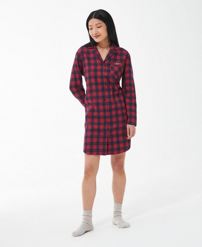 Hauts Barbour Etta Nightshirt Femme Rouge | France_BAR29046