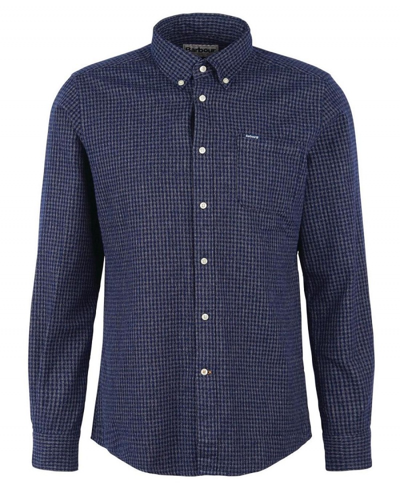 Hauts Barbour Geston Tailored Shirt Homme Bleu Marine | France_BAR94536