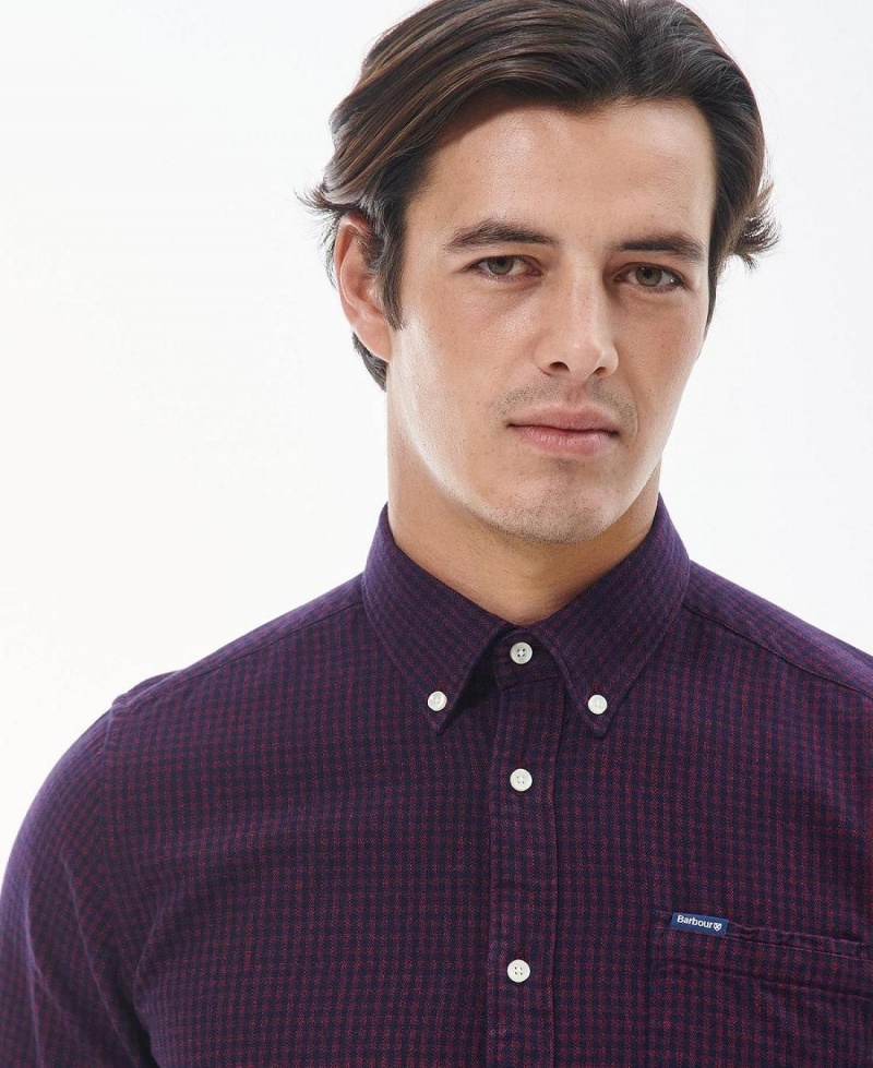 Hauts Barbour Geston Tailored Shirt Homme Rouge | France_BAR26148