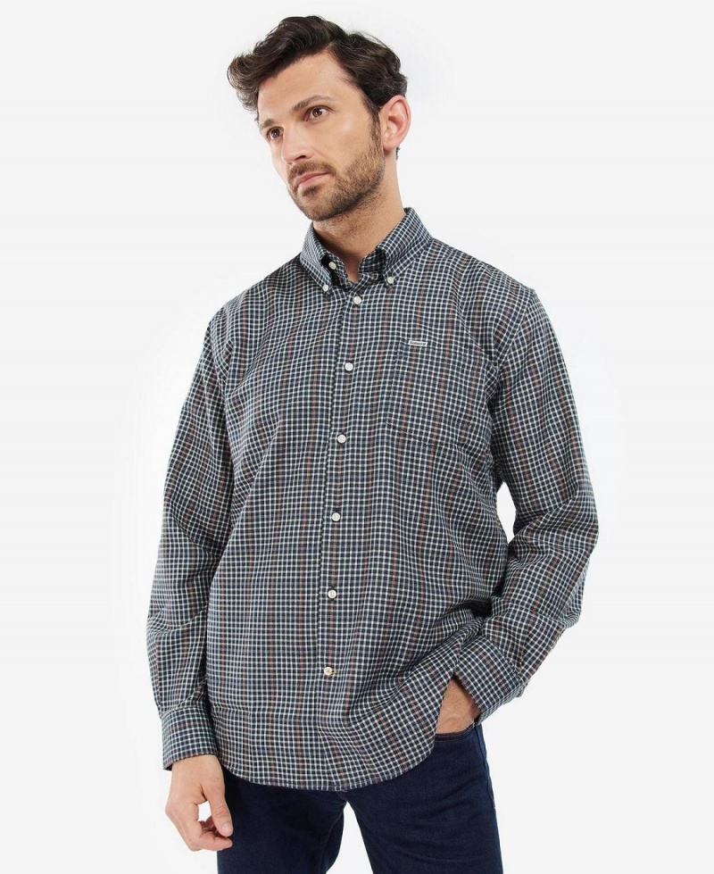 Hauts Barbour Henderson Thermo Weave Shirt Homme Noir | France_BAR34869