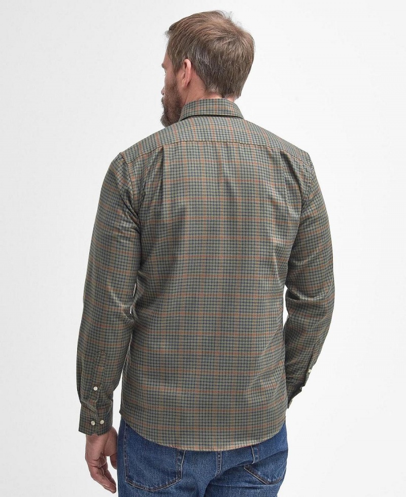 Hauts Barbour Henderson Thermo Weave Shirt Homme Vert Olive | France_BAR23961