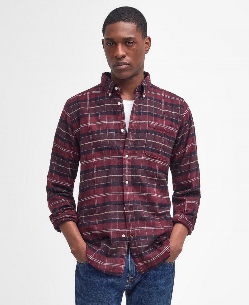 Hauts Barbour Kyeloch Tailored Fit Shirt Homme Rouge | France_BAR63607