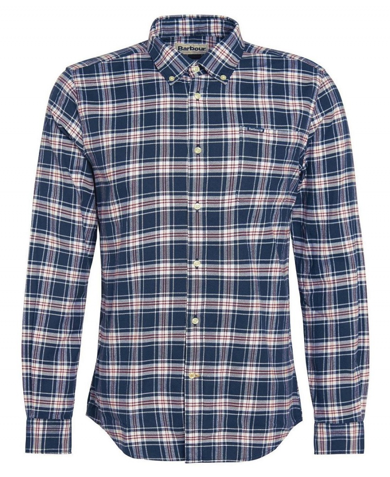 Hauts Barbour Langton Tailored Shirt Homme Bleu Marine | France_BAR18380