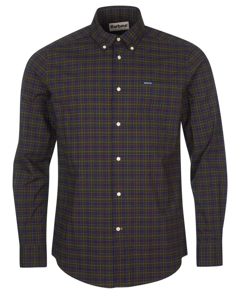 Hauts Barbour Lomond Tailored Fit Shirt Homme Noir | France_BAR26071