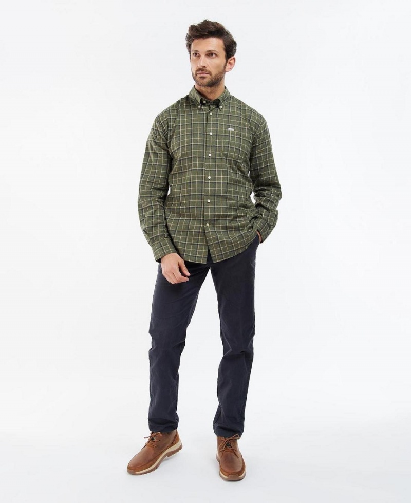 Hauts Barbour Pelton Shirt Homme Vert | France_BAR94131