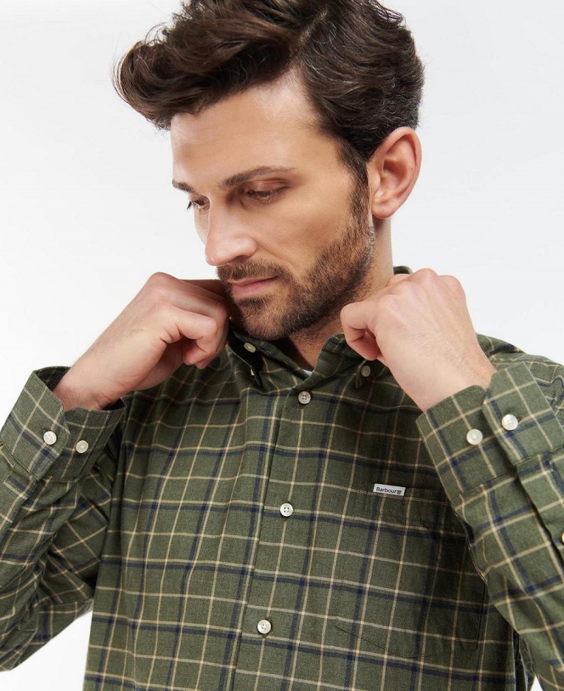 Hauts Barbour Pelton Shirt Homme Vert | France_BAR94131