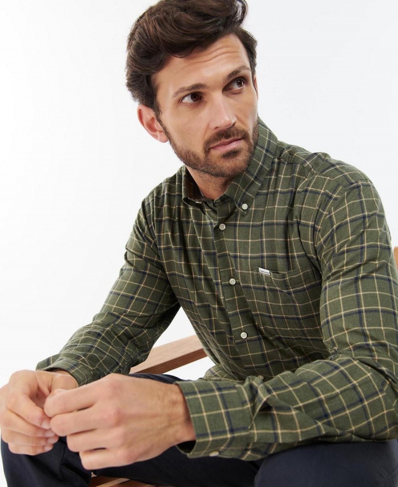 Hauts Barbour Pelton Shirt Homme Vert | France_BAR94131