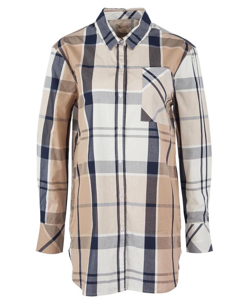 Hauts Barbour Perthshire Shirt Femme Marron | France_BAR95331