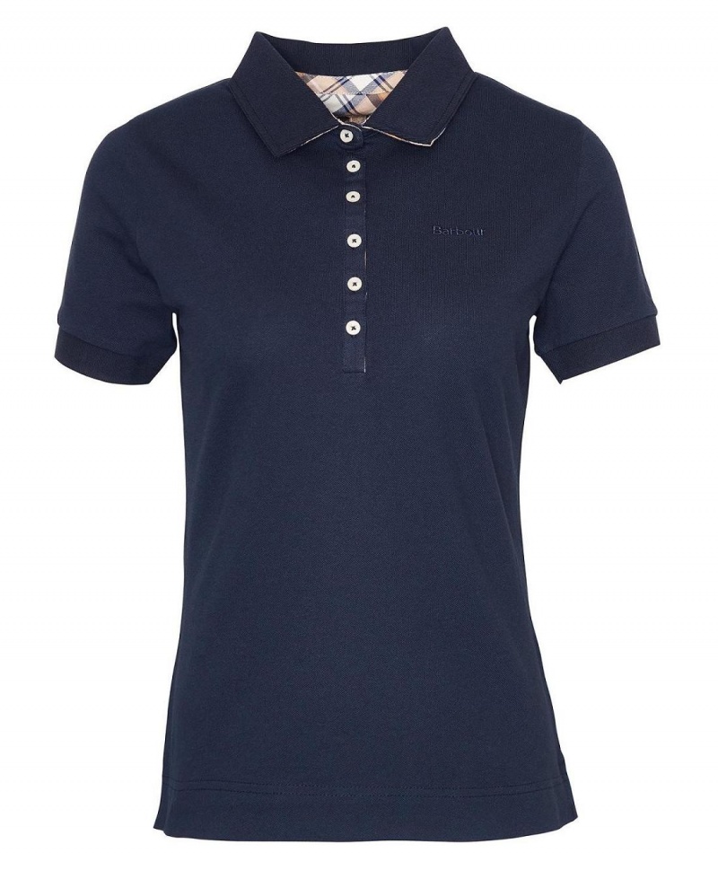 Hauts Barbour Portsdown Polo Shirt Femme Bleu Marine | France_BAR95705