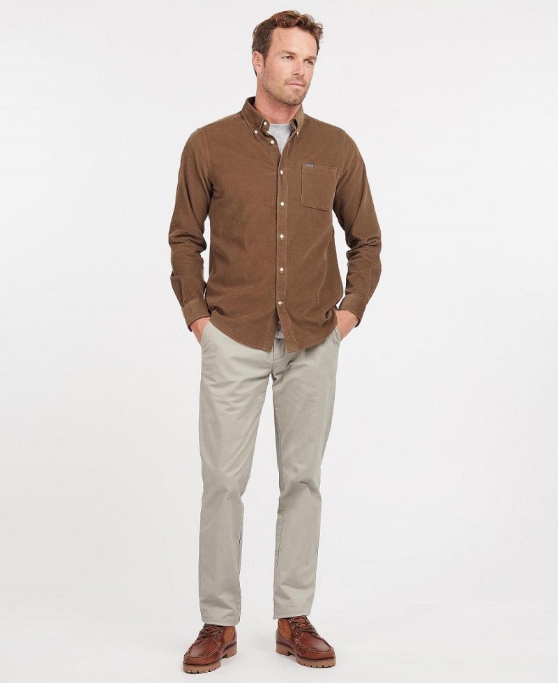 Hauts Barbour Ramsey Tailored Fit Shirt Homme Marron | France_BAR85086