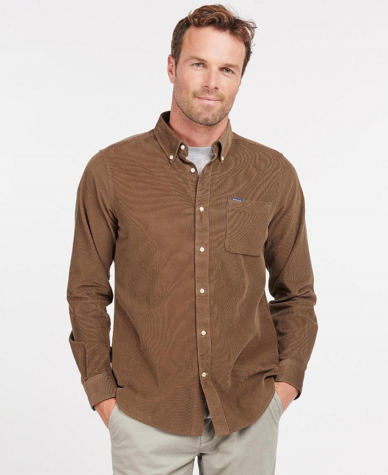 Hauts Barbour Ramsey Tailored Fit Shirt Homme Marron | France_BAR85086